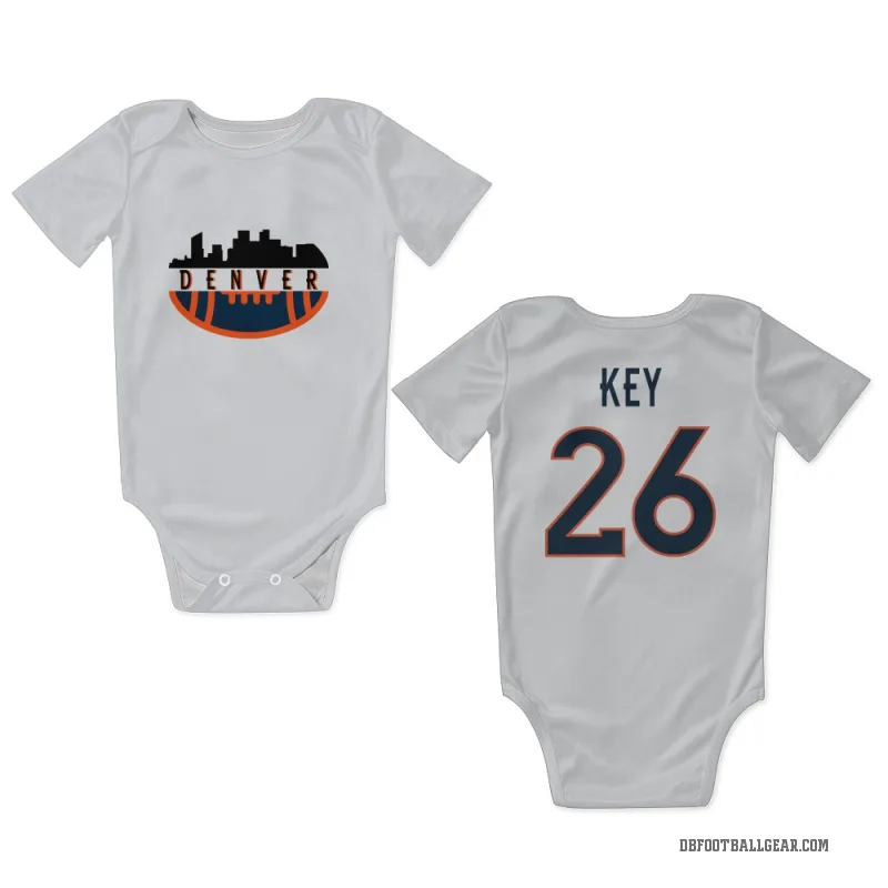 Devon Key  White Denver Broncos  Newborn & Infant Bodysuit