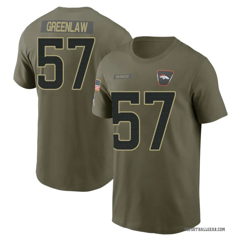 Dre Greenlaw Men's Green Denver Broncos Olive 2025 Salute to Service T-Shirt