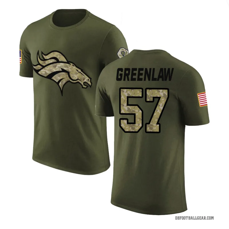 Dre Greenlaw Men's Green Denver Broncos Olive Salute to Service T-Shirt