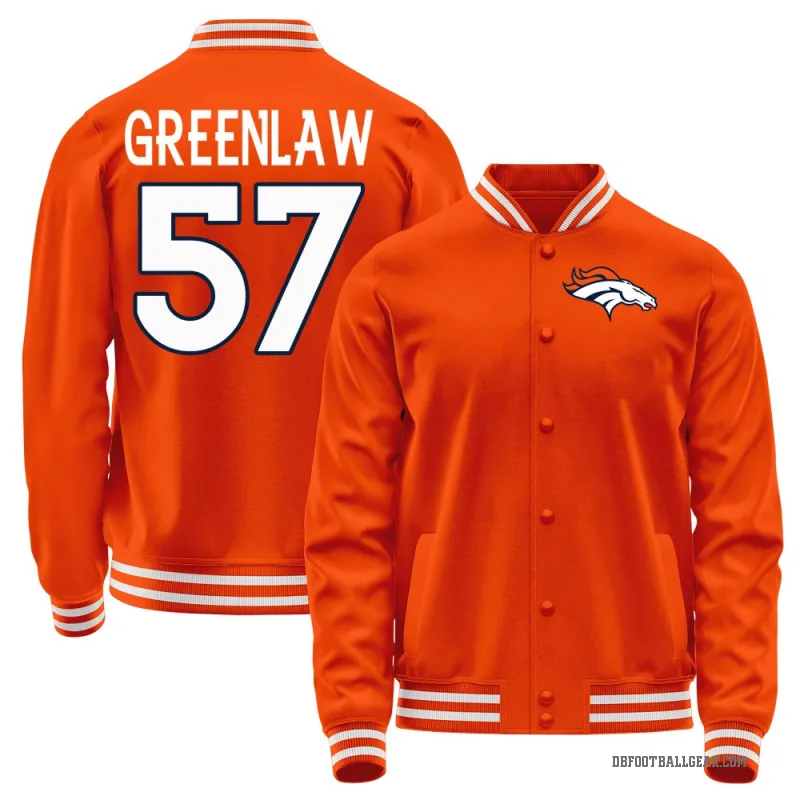 Dre Greenlaw Men's Orange Denver Broncos Full-Snap Jacket