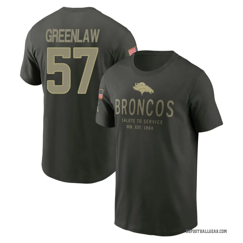 Dre Greenlaw Youth Green Denver Broncos Forest/ 2025 Salute to Service Sideline Primary Edge T-Shirt