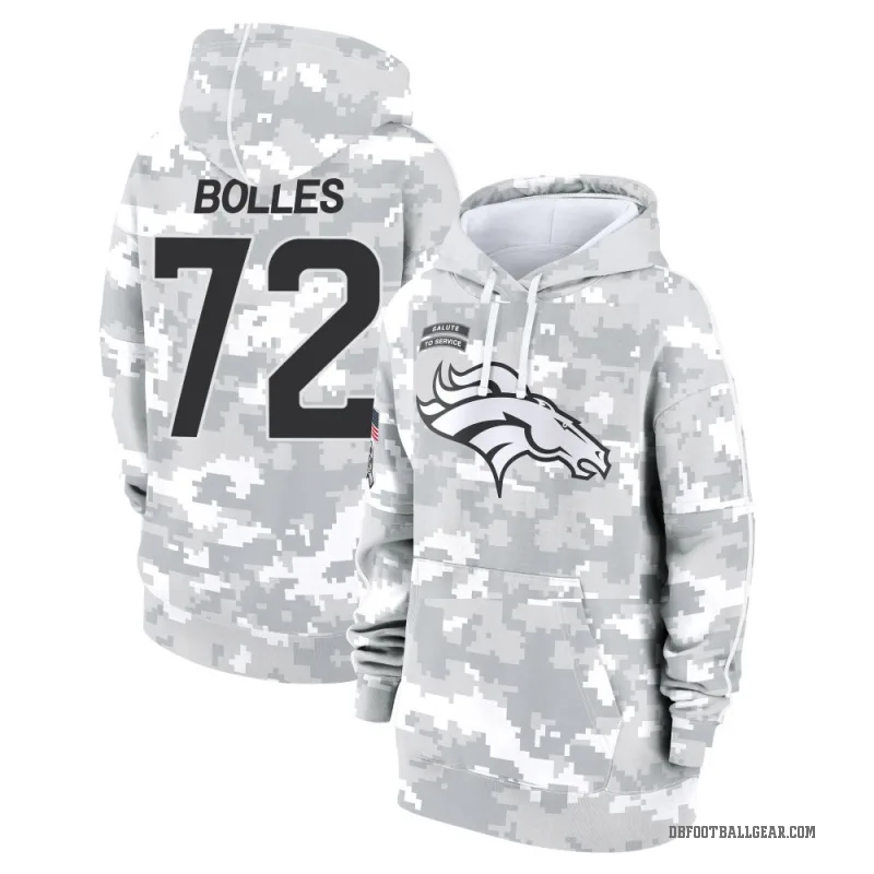 Garett Bolles Women's Camo Denver Broncos Arctic 2024 Salute to Service Club Fleece Pullover Hoodie