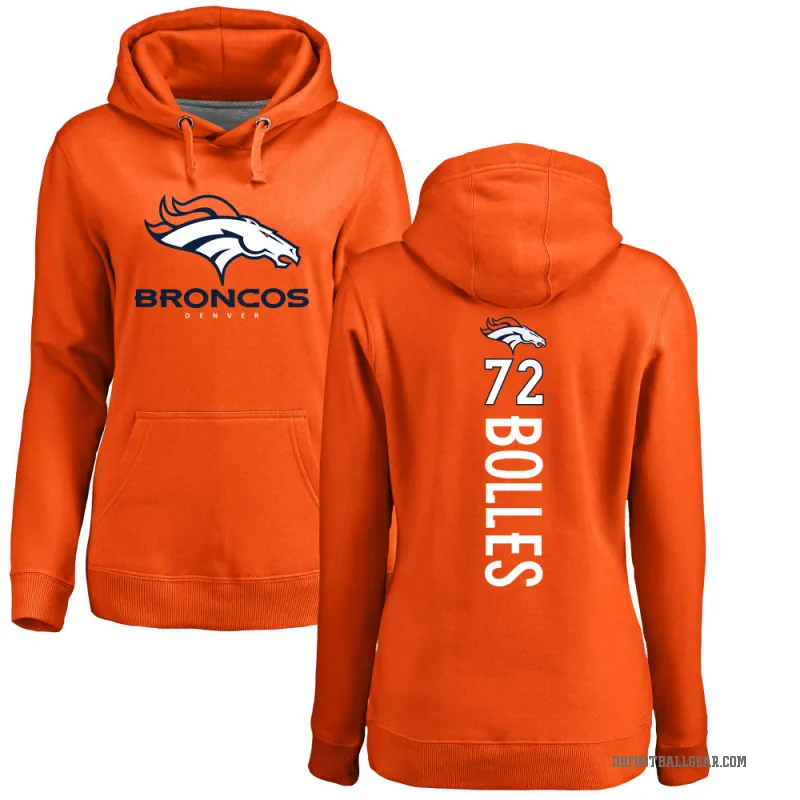 Garett Bolles Women's Orange Denver Broncos Pro Line Backer Pullover Hoodie