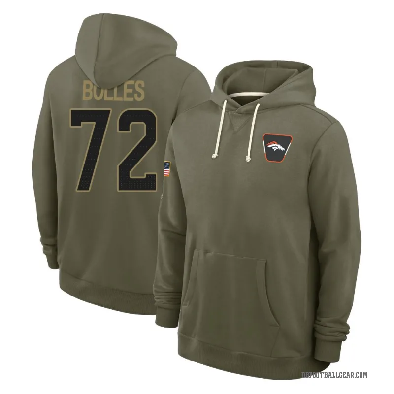 Garett Bolles Youth Olive Denver Broncos 2025 Salute to Service Hoodie