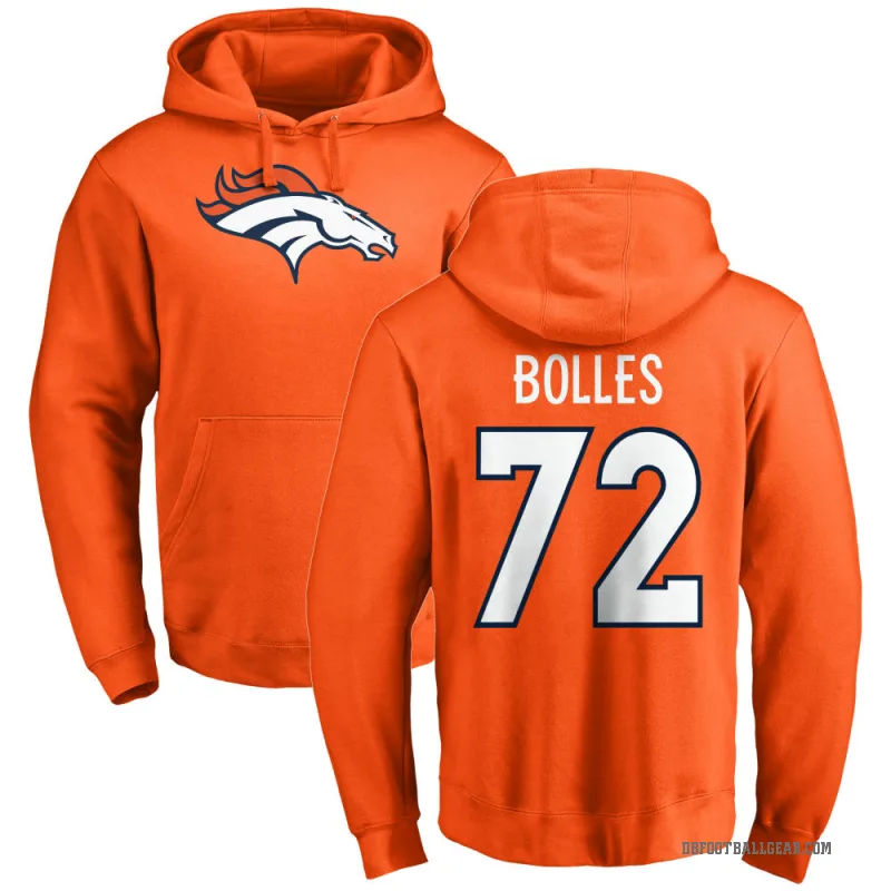 Garett Bolles Youth Orange Denver Broncos Pro Line Logo Pullover Hoodie