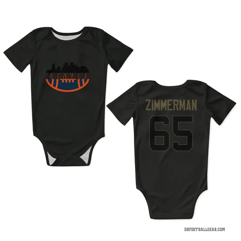 Gary Zimmerman  Black Denver Broncos  Service Newborn & Infant Bodysuit