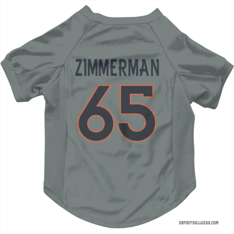 Gary Zimmerman  Gray Denver Broncos  Cat & Dog Pet Jersey