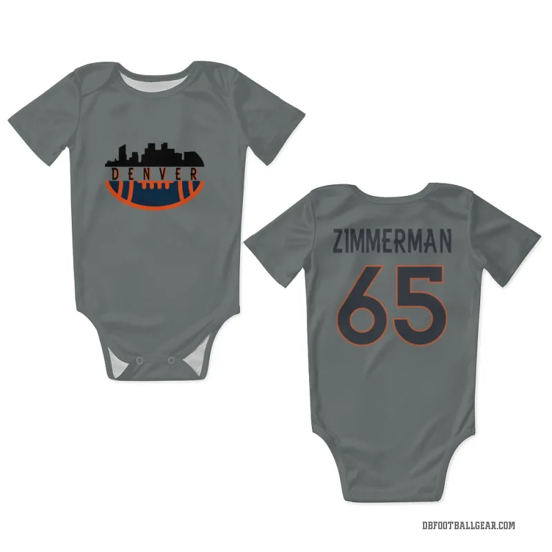 Gary Zimmerman  Gray Denver Broncos  Newborn & Infant Bodysuit