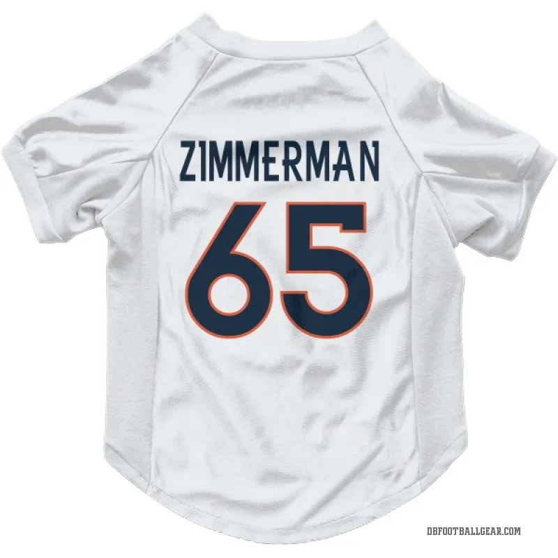 Gary Zimmerman  White Denver Broncos  Cat & Dog Pet Jersey