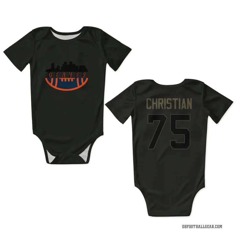 Geron Christian  Black Denver Broncos  Service Newborn & Infant Bodysuit