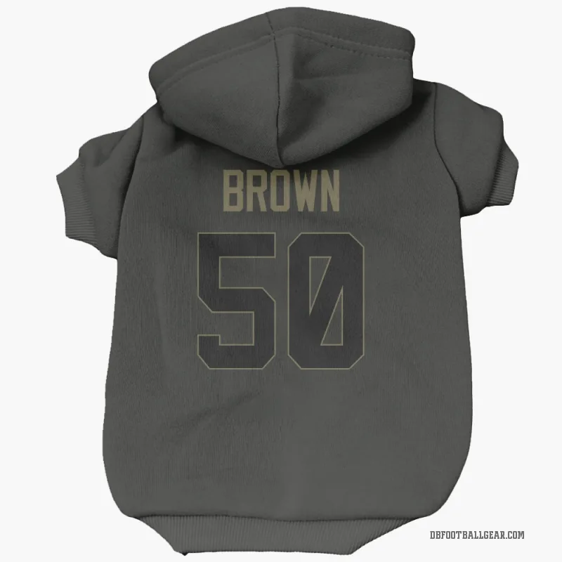 JB Brown  Black Denver Broncos  Service Cat & Dog Pet Hoodie