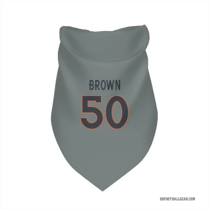 JB Brown  Gray Denver Broncos  Cat & Dog Pet Bandana
