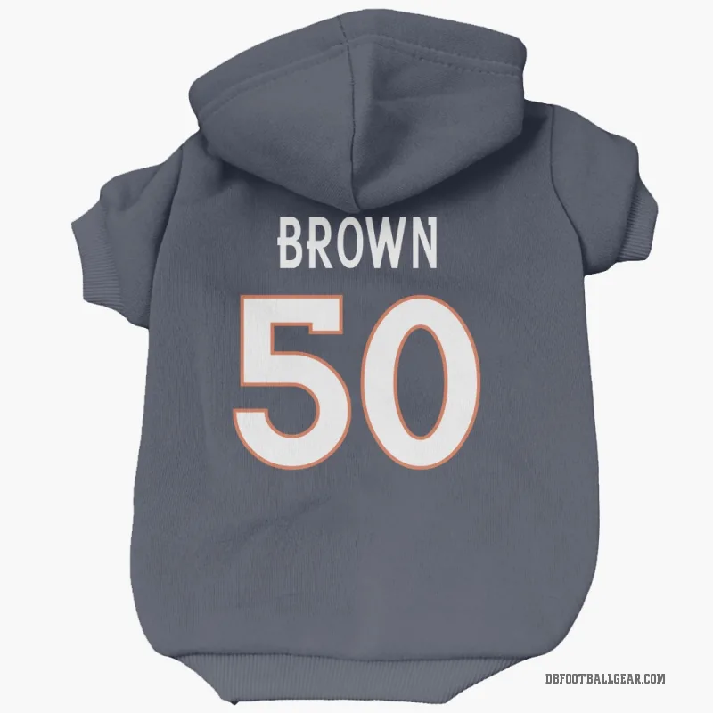 JB Brown  Navy Denver Broncos  Cat & Dog Pet Hoodie