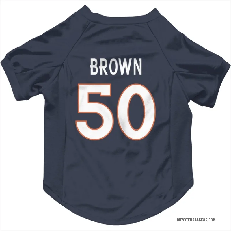 JB Brown  Navy Denver Broncos  Cat & Dog Pet Jersey
