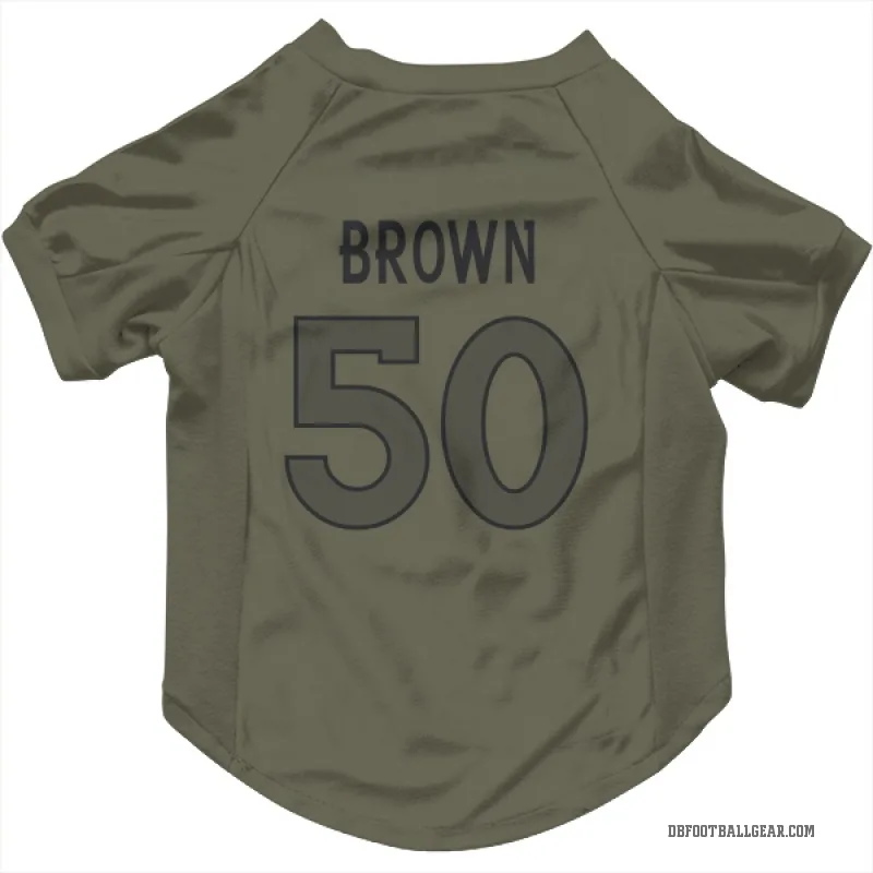 JB Brown  Olive Denver Broncos  Cat & Dog Pet Jersey