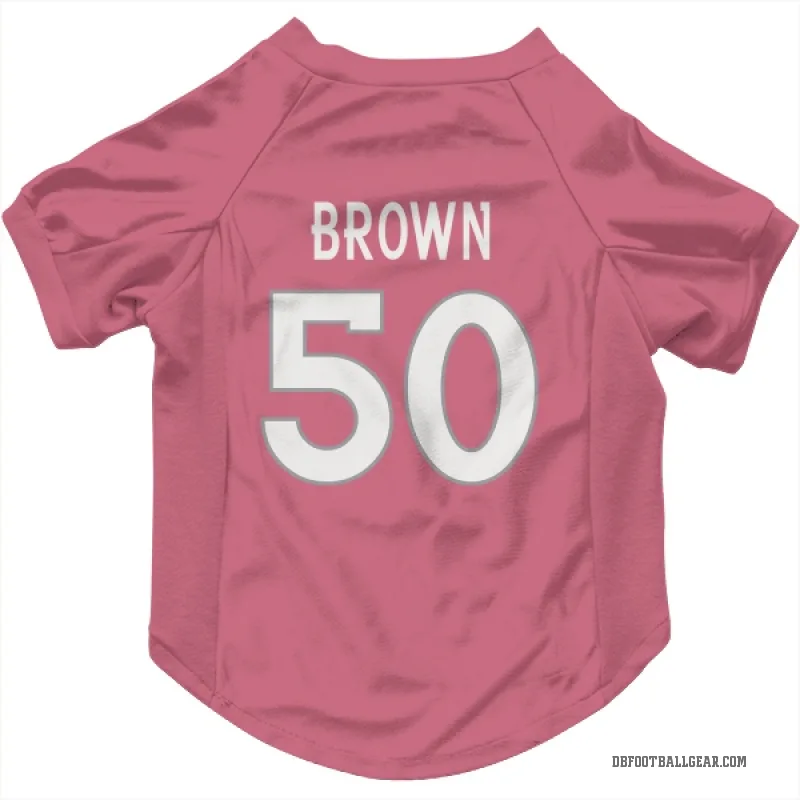 JB Brown  Pink Denver Broncos  Cat & Dog Pet Jersey