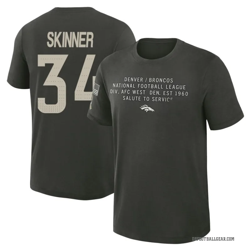 JL Skinner Men's Green Denver Broncos Dark/ 2025 Salute to Service Sideline Slub T-Shirt