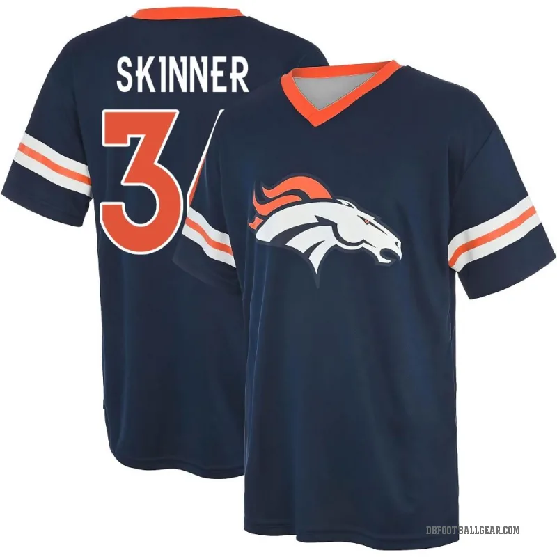 JL Skinner Men's Navy Denver Broncos Game Day V-Neck T-Shirt