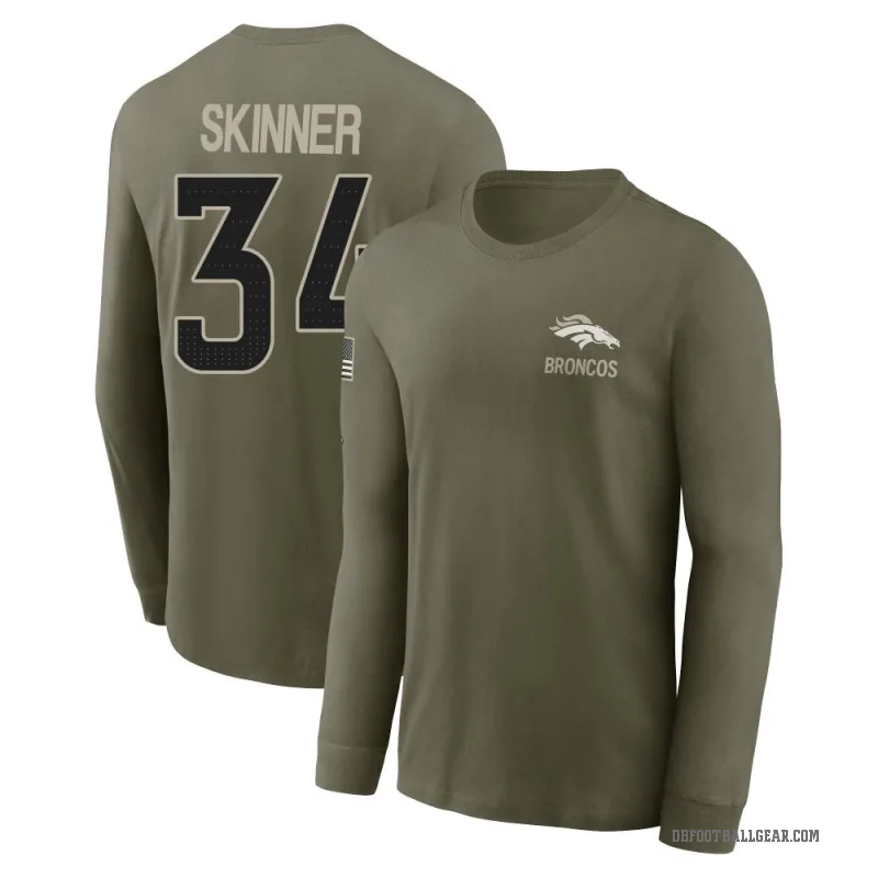 JL Skinner Men's Olive Denver Broncos 2025 Salute to Service Sideline Long Sleeve T-Shirt