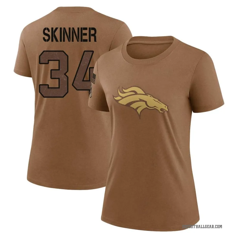 JL Skinner Women's Brown Denver Broncos 2023 Salute To Service Performance T-Shirt
