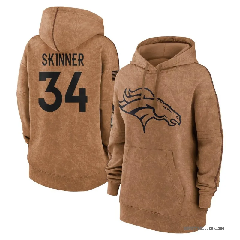 JL Skinner Women's Brown Denver Broncos 2023 Salute To Service Pullover Hoodie