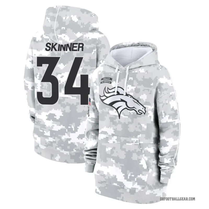 JL Skinner Women's Camo Denver Broncos Arctic 2024 Salute to Service Club Fleece Pullover Hoodie