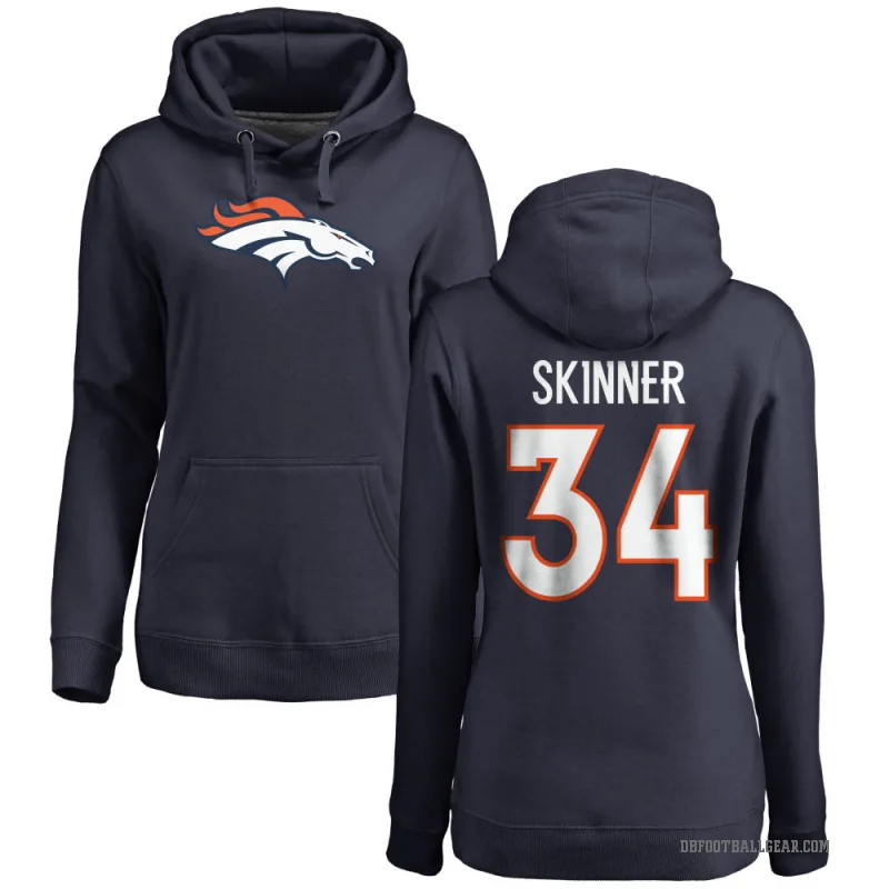 JL Skinner Women's Navy Denver Broncos Pro Line Logo Pullover Hoodie