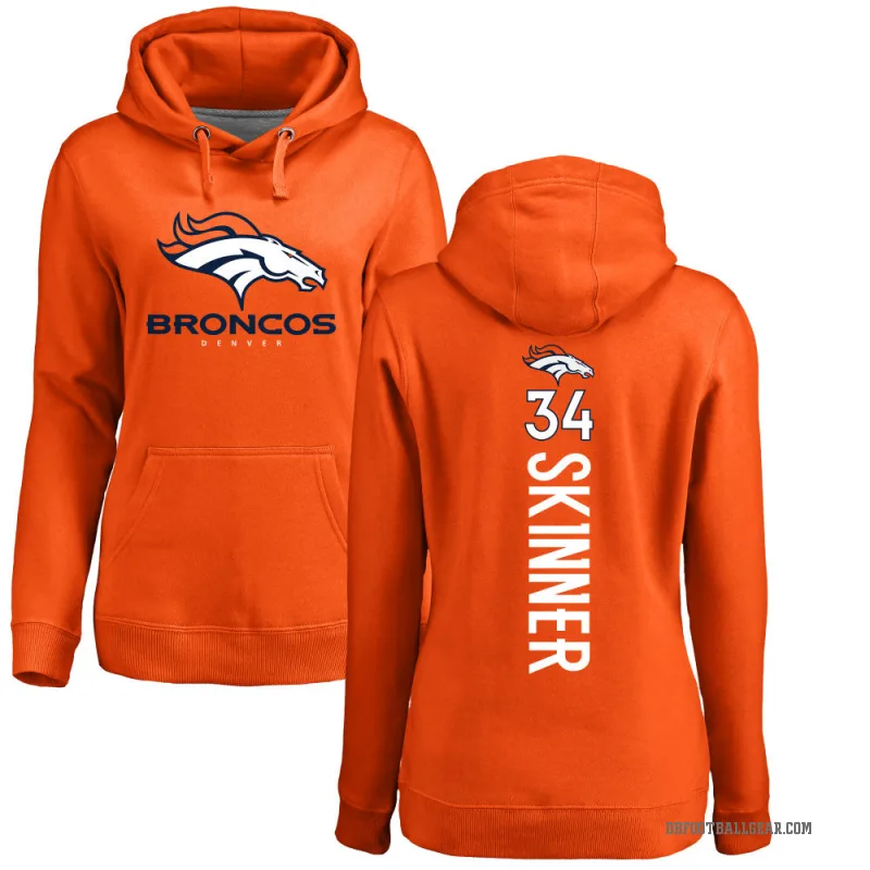 JL Skinner Women's Orange Denver Broncos Pro Line Backer Pullover Hoodie