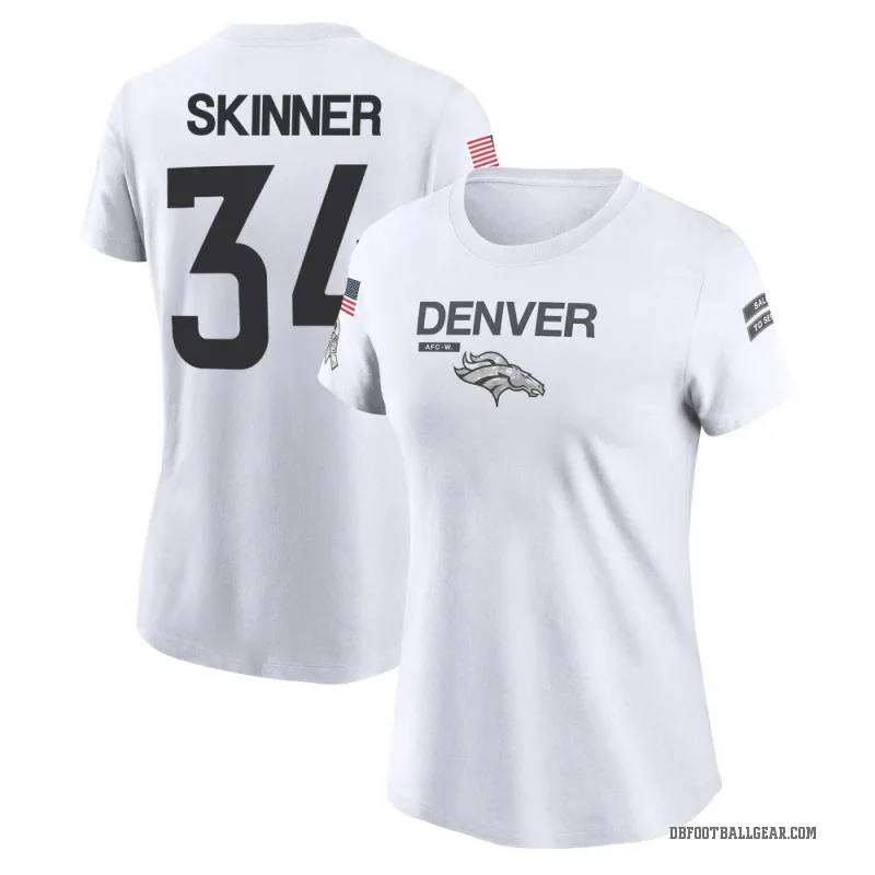 JL Skinner Women's White Denver Broncos 2024 Salute to Service Performance T-Shirt
