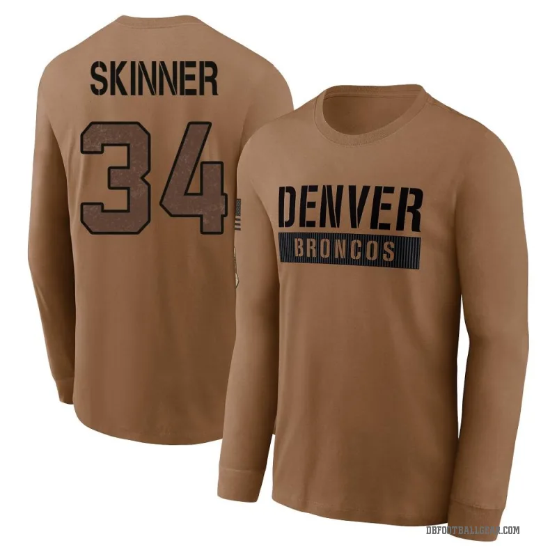 JL Skinner Youth Brown Denver Broncos 2023 Salute To Service Long Sleeve T-Shirt