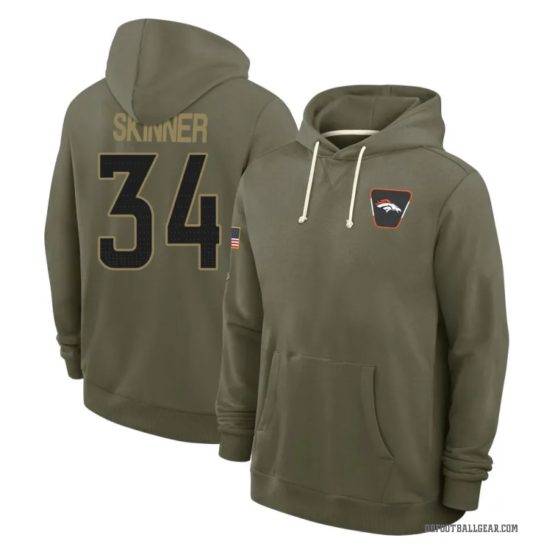 JL Skinner Youth Olive Denver Broncos 2025 Salute to Service Hoodie
