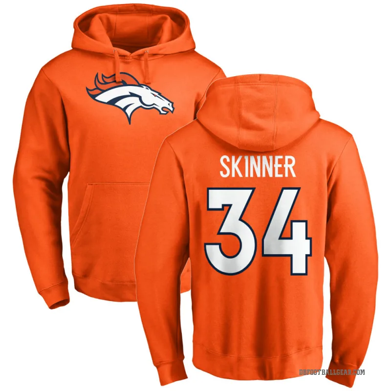 JL Skinner Youth Orange Denver Broncos Pro Line Logo Pullover Hoodie