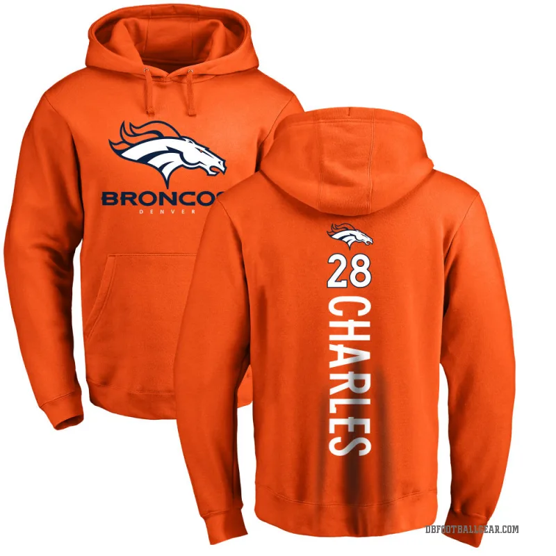 Jamaal Charles Youth Orange Denver Broncos Pro Line Backer Pullover Hoodie