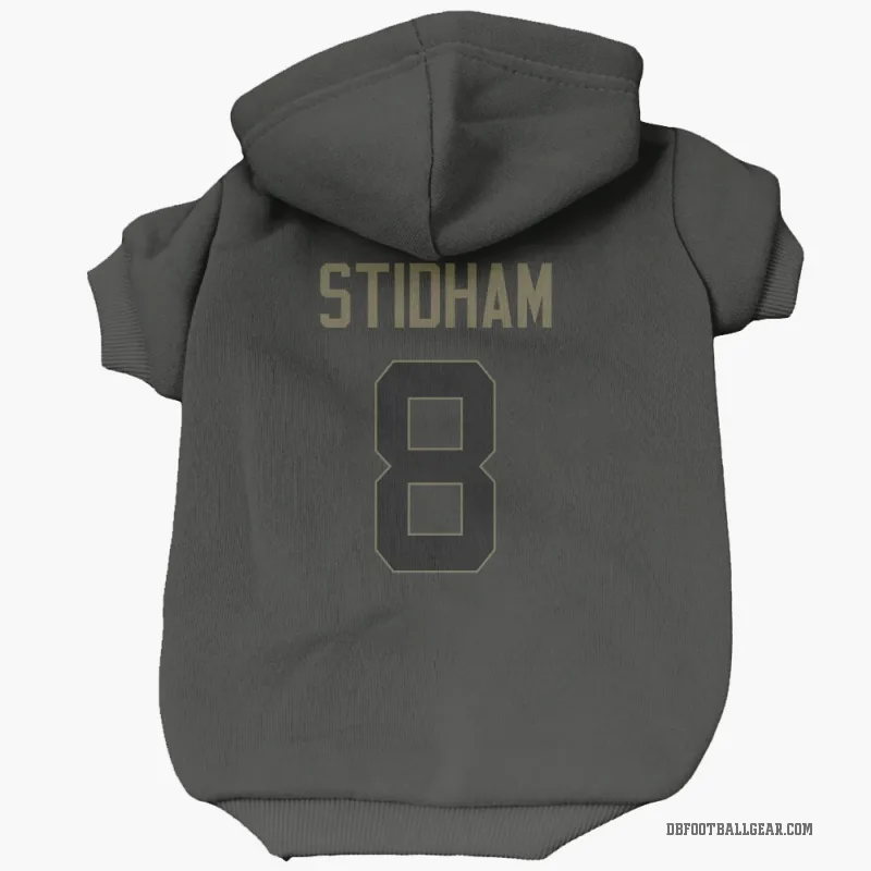 Jarrett Stidham  Black Denver Broncos  Service Cat & Dog Pet Hoodie