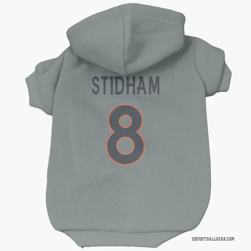 Jarrett Stidham  Gray Denver Broncos  Cat & Dog Pet Hoodie