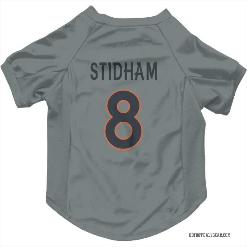 Jarrett Stidham  Gray Denver Broncos  Cat & Dog Pet Jersey