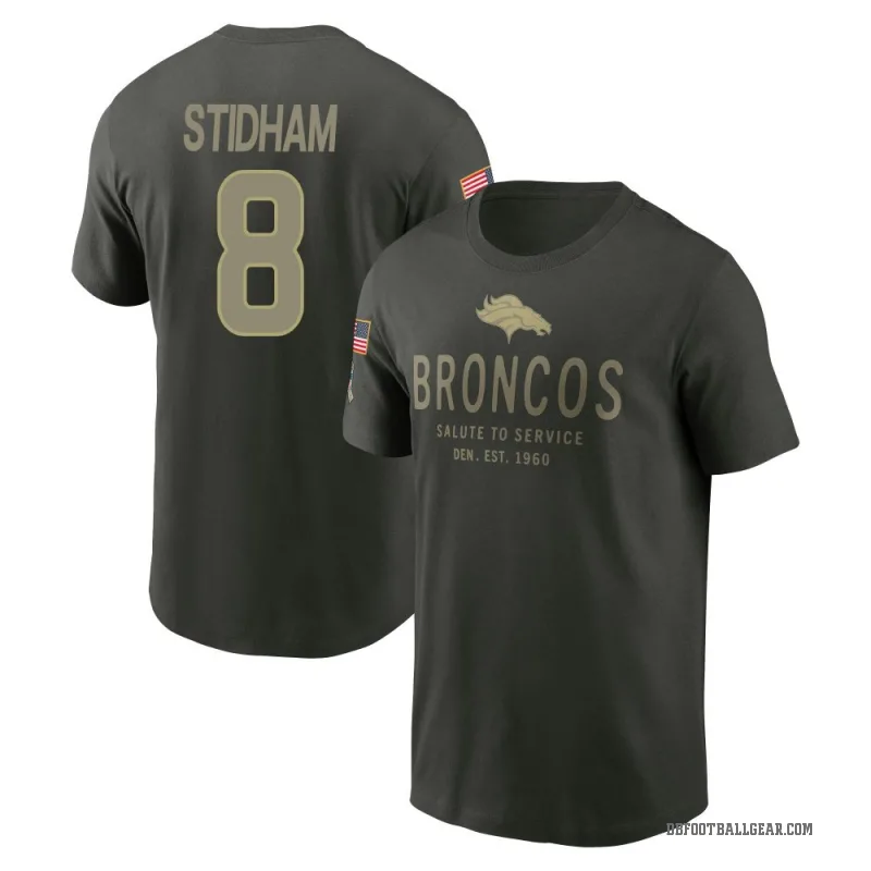 Jarrett Stidham Men's Green Denver Broncos Forest/ 2025 Salute to Service Sideline Primary Edge T-Shirt