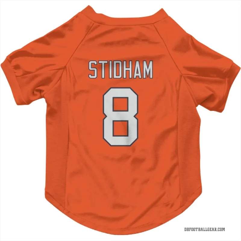 Jarrett Stidham  Orange Denver Broncos  Cat & Dog Pet Jersey