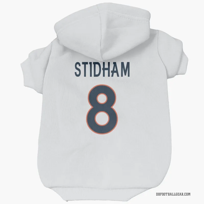 Jarrett Stidham  White Denver Broncos  Cat & Dog Pet Hoodie