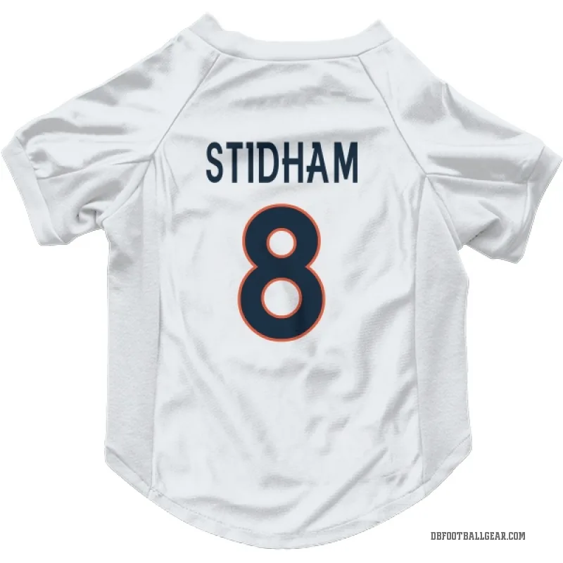 Jarrett Stidham  White Denver Broncos  Cat & Dog Pet Jersey