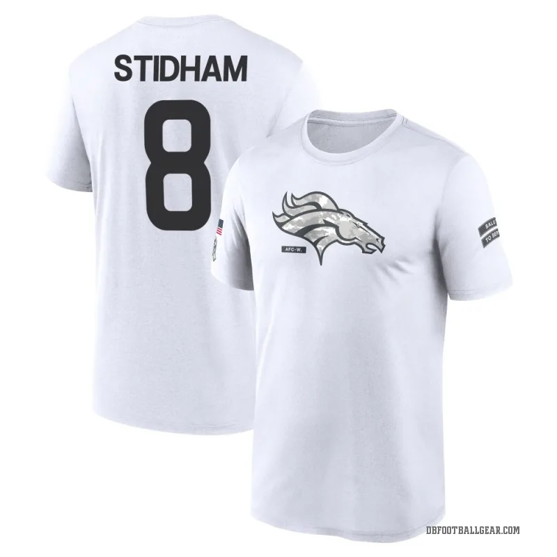 Jarrett Stidham Youth White Denver Broncos 2024 Salute to Service Performance T-Shirt
