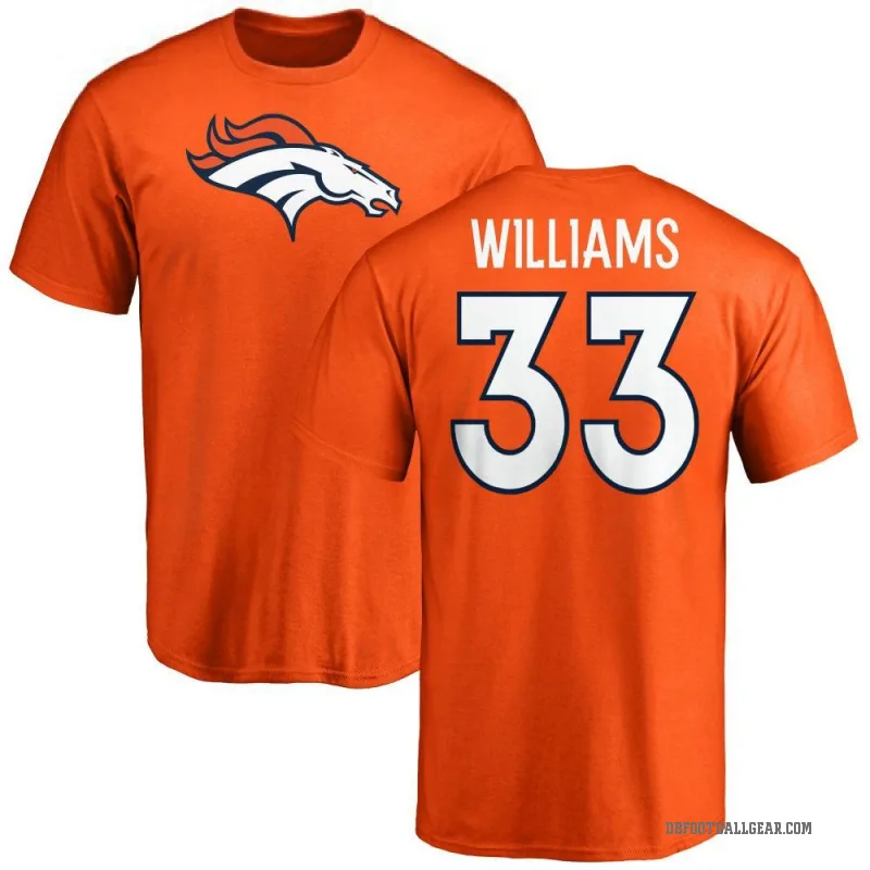Javonte Williams Men's Orange Denver Broncos Logo T-Shirt -