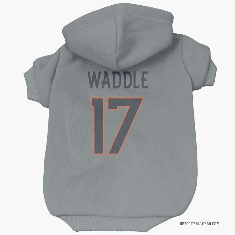 Jaylen Waddle  Gray Denver Broncos  Cat & Dog Pet Hoodie