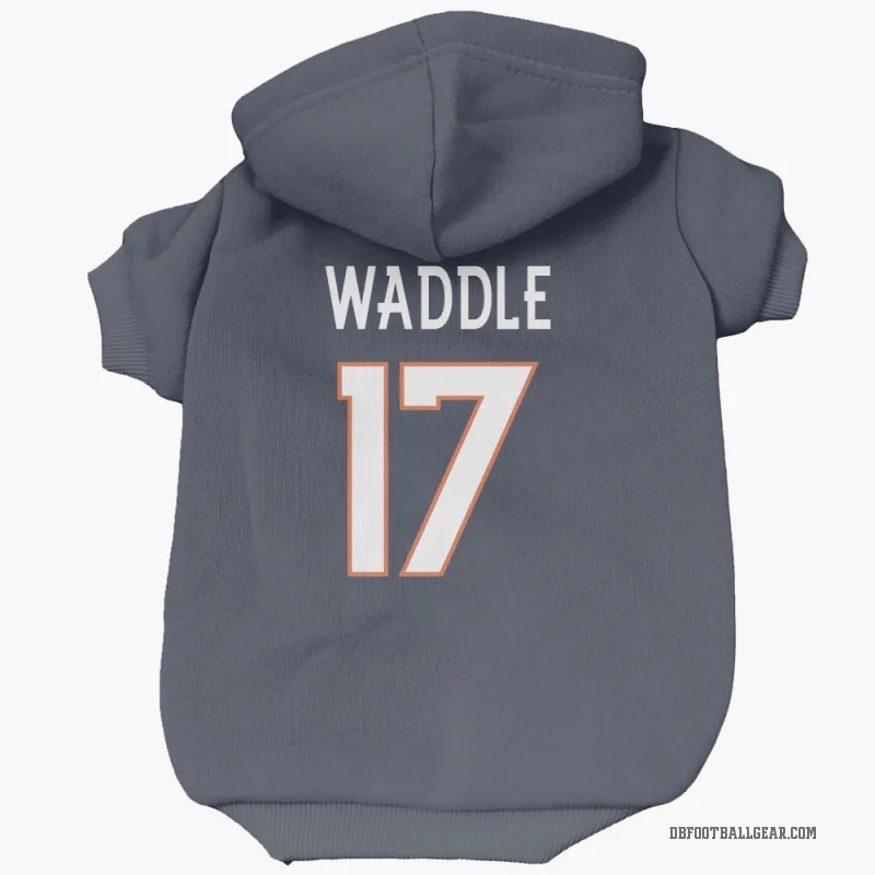 Jaylen Waddle  Navy Denver Broncos  Cat & Dog Pet Hoodie