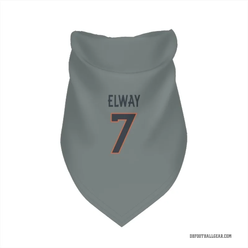 John Elway Gray Denver Broncos Cat & Dog Pet Bandana