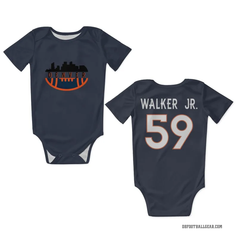 Johnny Walker Jr.  Navy Denver Broncos  Newborn & Infant Bodysuit
