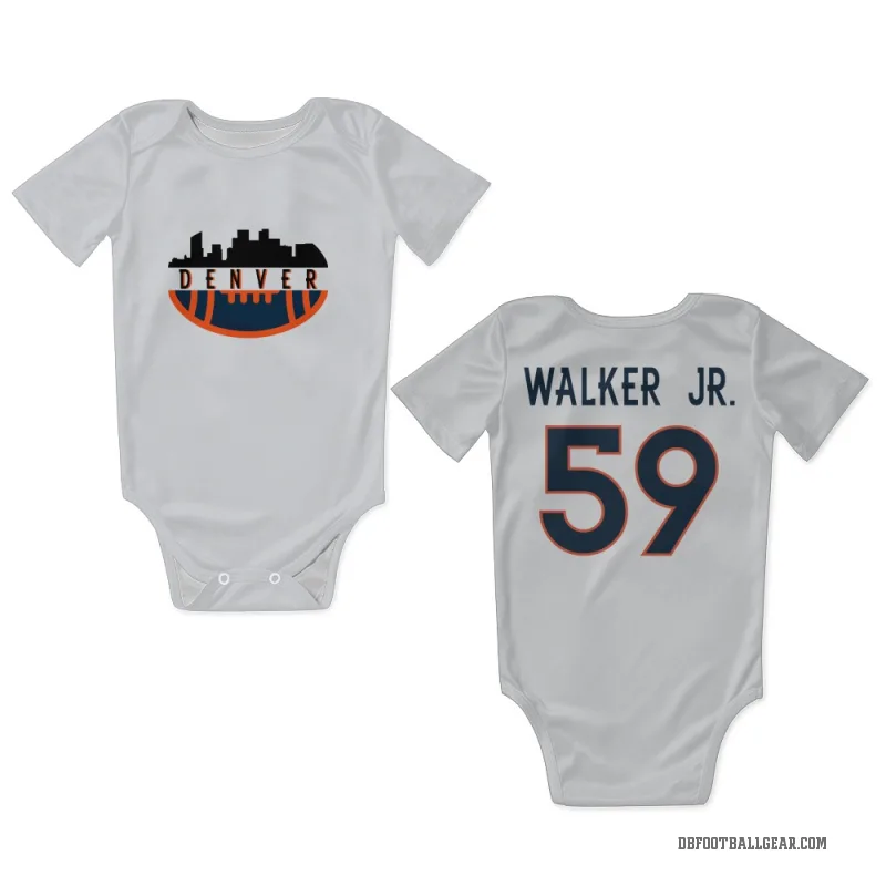 Johnny Walker Jr.  White Denver Broncos  Newborn & Infant Bodysuit