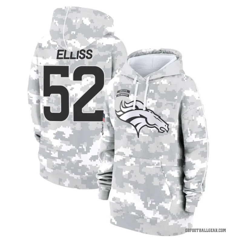 Jonah Elliss Women's Camo Denver Broncos Arctic 2024 Salute to Service Club Fleece Pullover Hoodie