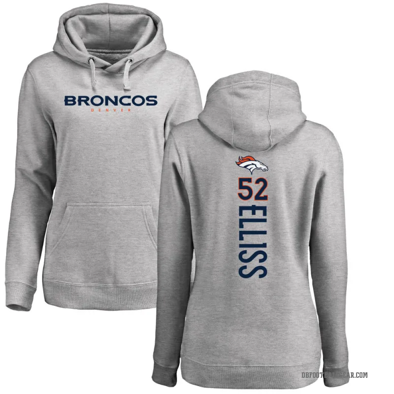 Jonah Elliss Women's Denver Broncos Pro Line Ash Backer Pullover Hoodie