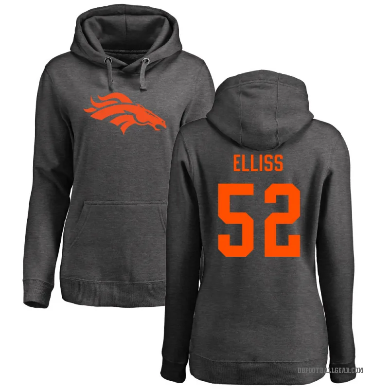 Jonah Elliss Women's Denver Broncos Pro Line by Branded Ash One Color Pullover Hoodie